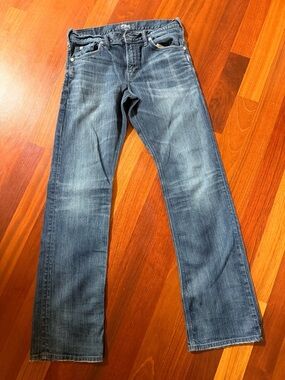 Silver Jeans Men’s ZAC Straight Jeans in Dark Blue Wash Size W30/L34